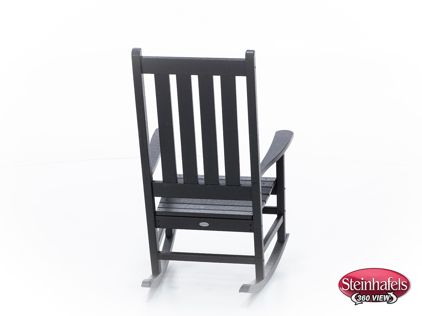 polywood black adirondack chair  image   
