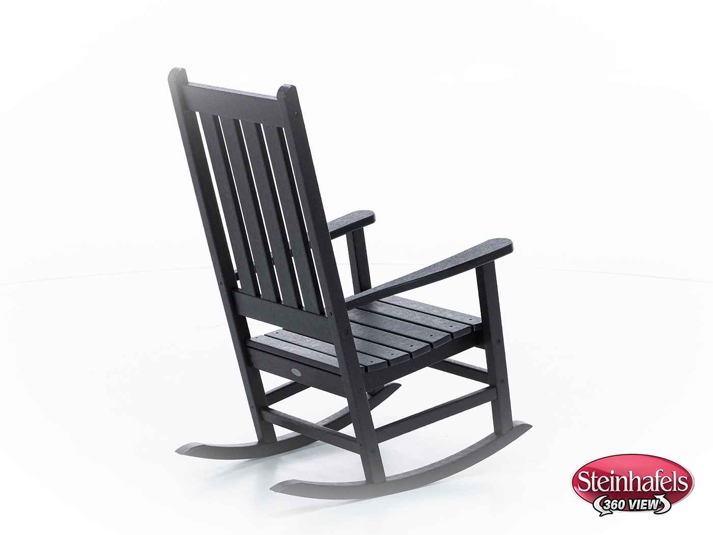 polywood black adirondack chair  image   