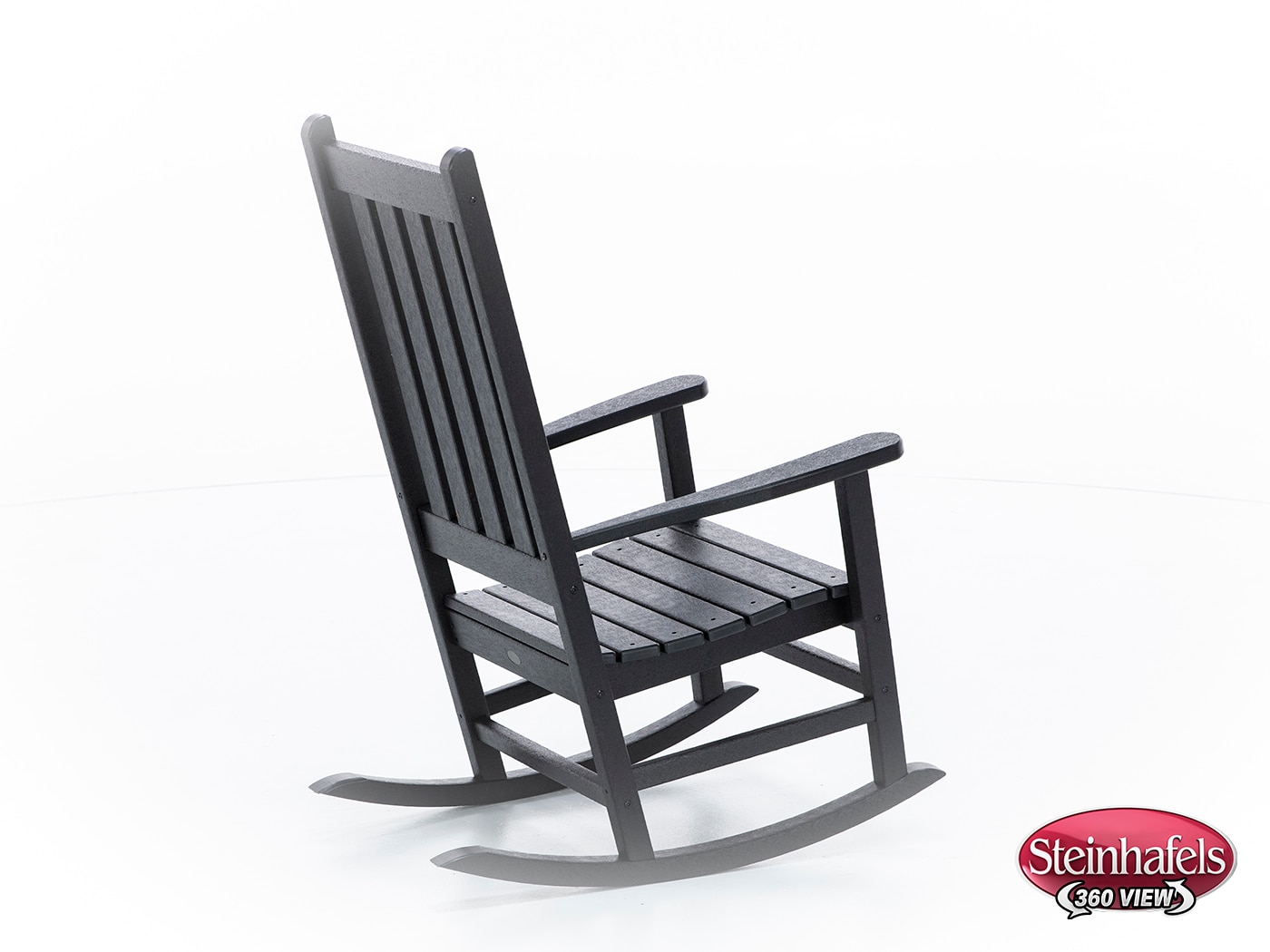 polywood black adirondack chair  image   