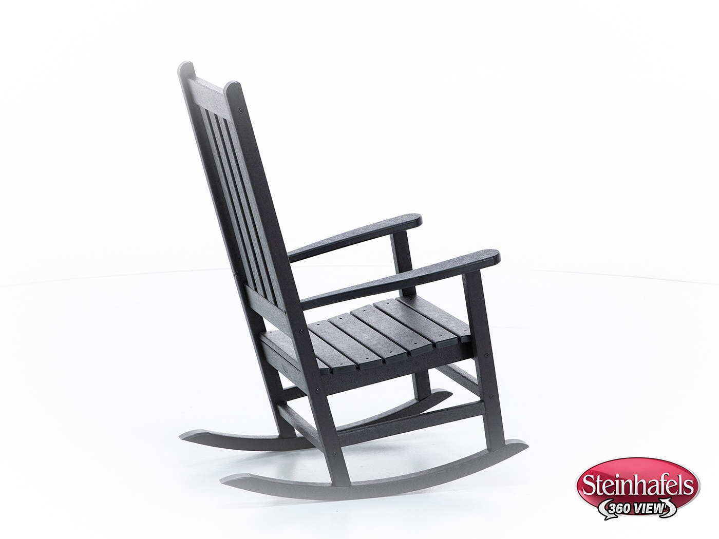 polywood black adirondack chair  image   