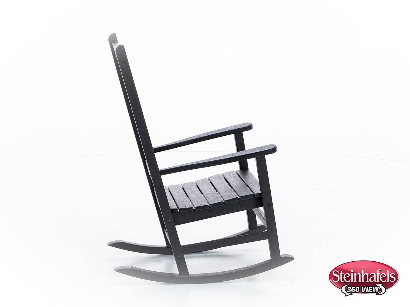 polywood black adirondack chair  image   