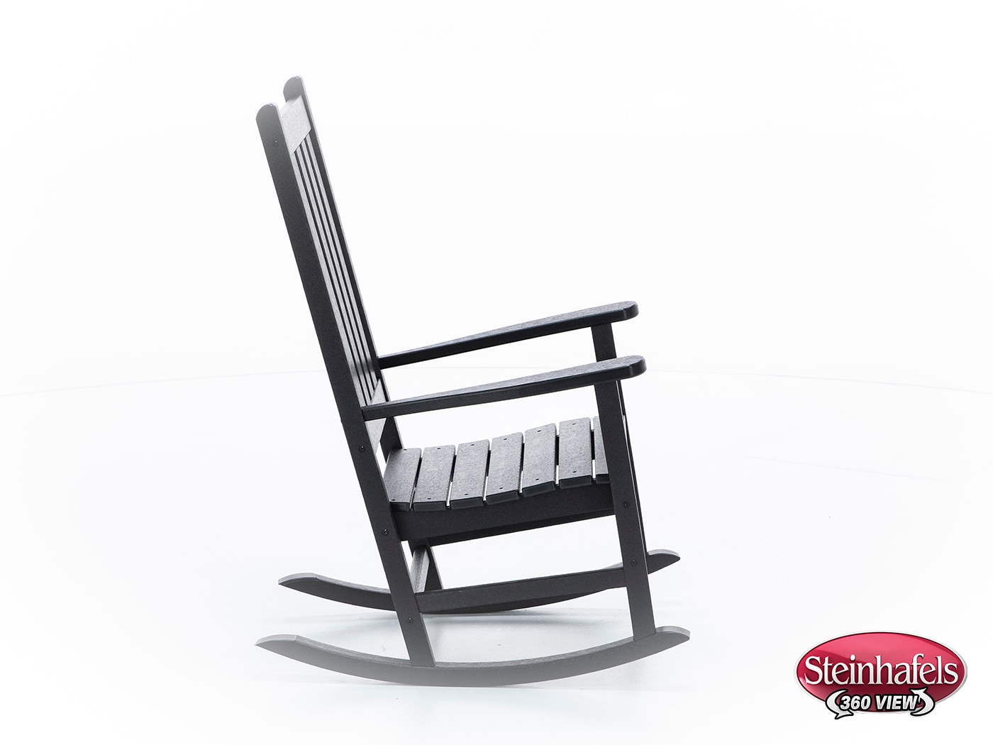 polywood black adirondack chair  image   