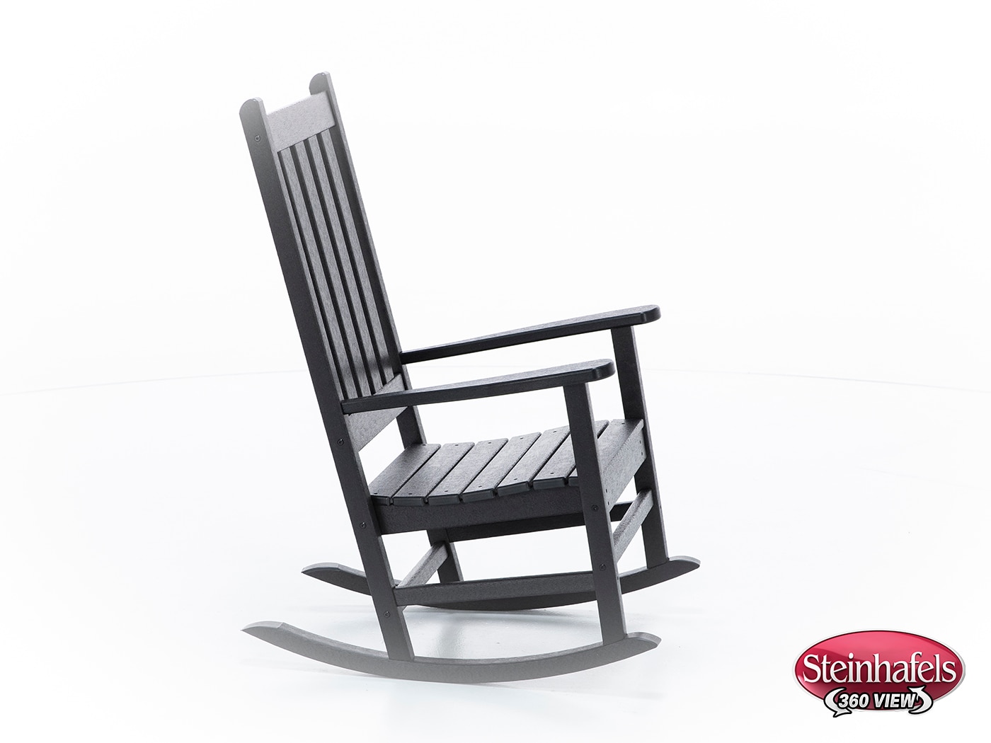 polywood black adirondack chair  image   