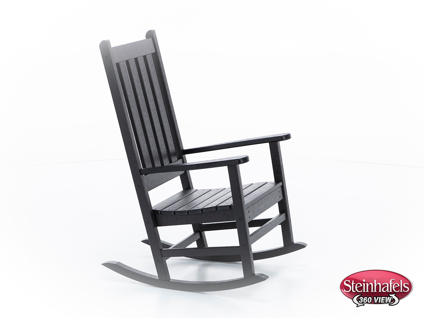 polywood black adirondack chair  image   