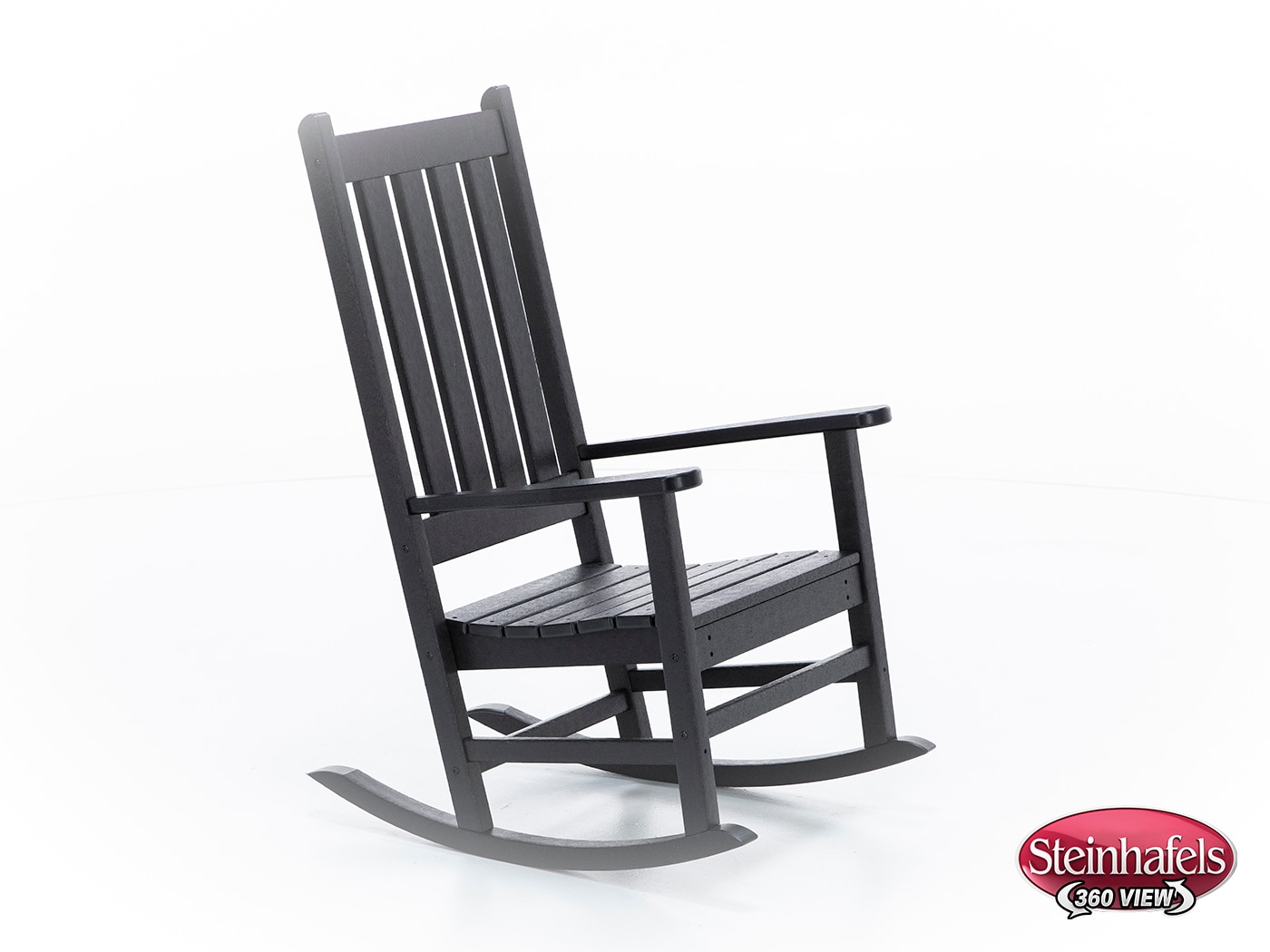 polywood black adirondack chair  image   