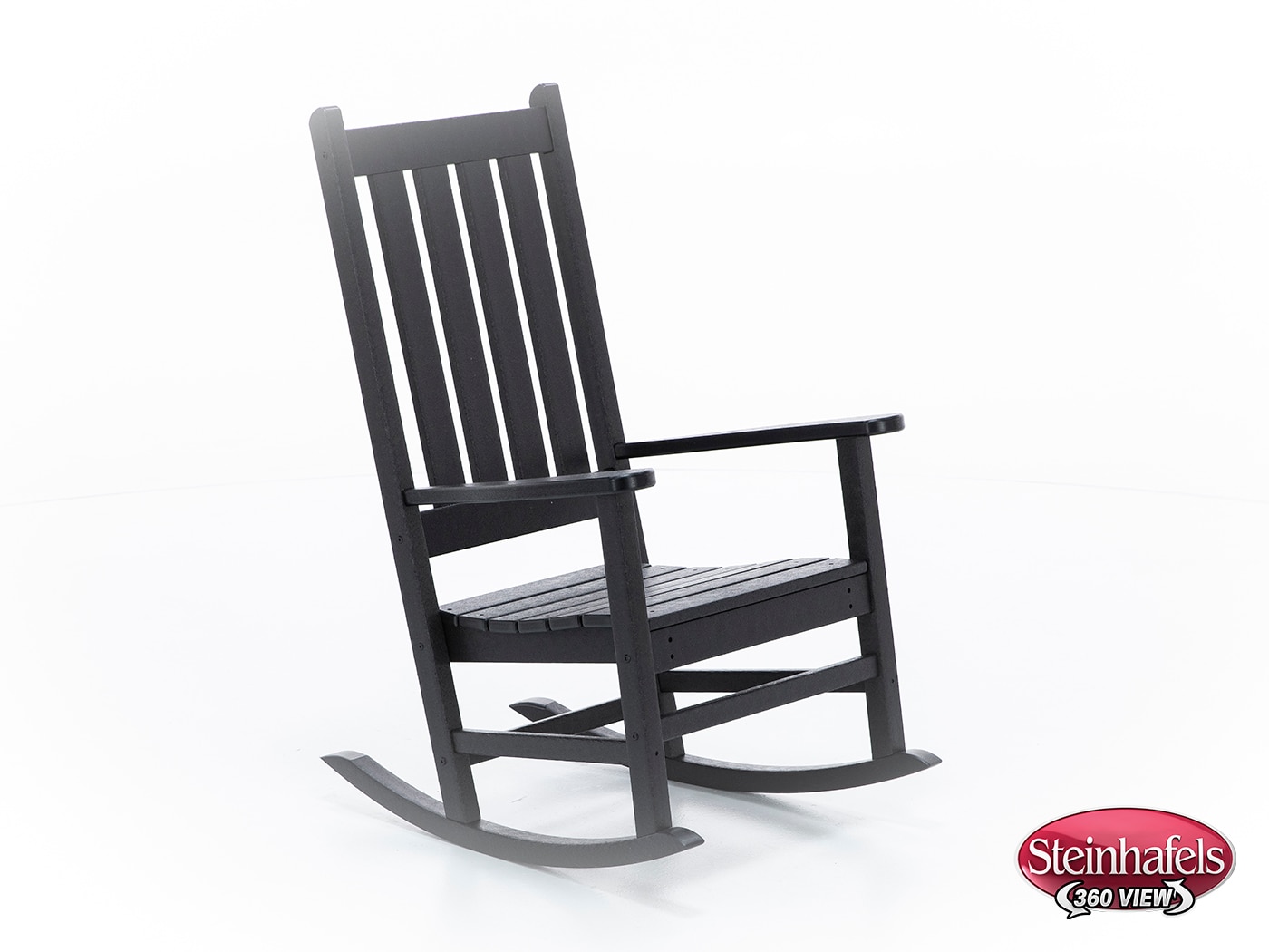 polywood black adirondack chair  image   