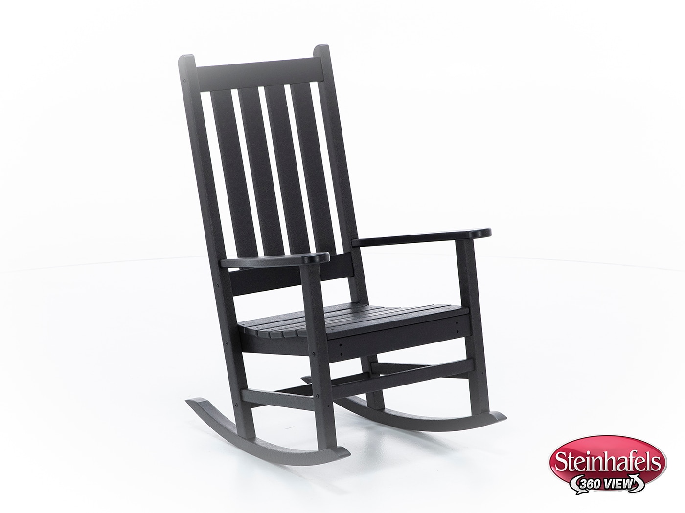 polywood black adirondack chair  image   