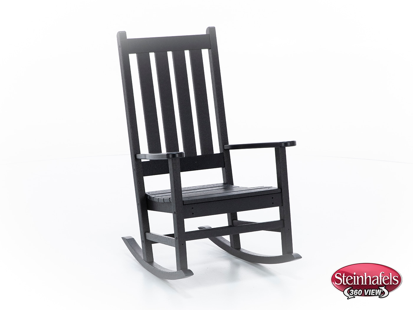 polywood black adirondack chair  image   