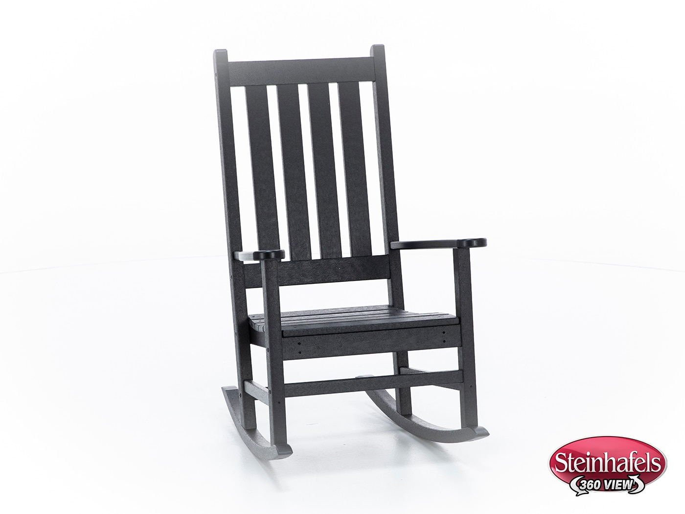 polywood black adirondack chair  image   