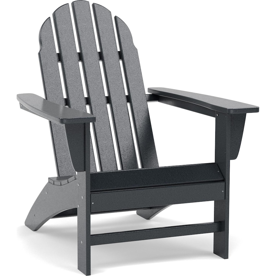 polywood black adirondack chair   