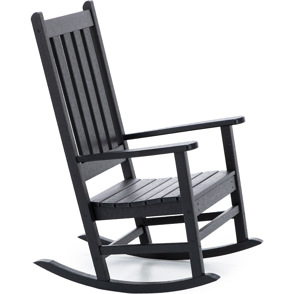 polywood black adirondack chair   