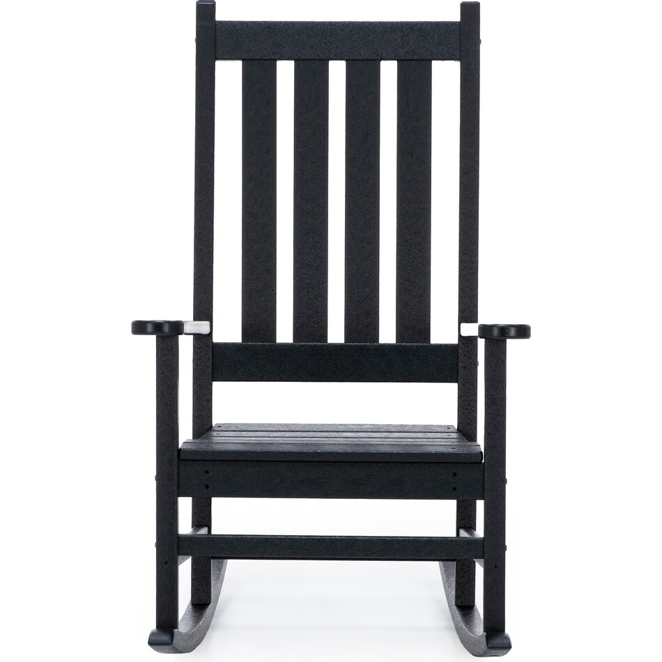 polywood black adirondack chair   