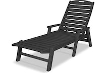 polywood black chaise   