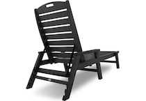 polywood black chaise   