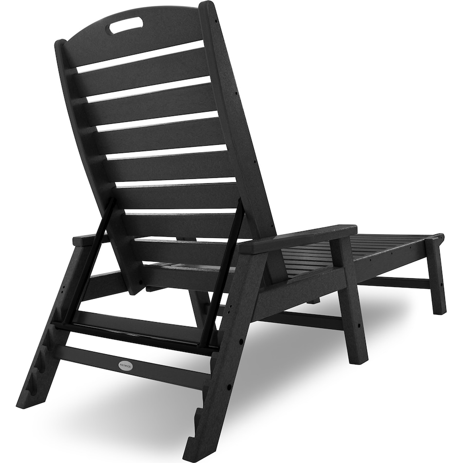 polywood black chaise   