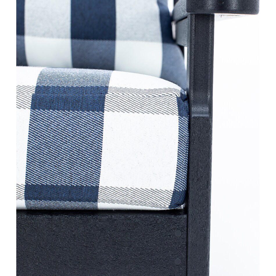 polywood black club chair pkg  