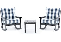 polywood black club chair pkg  