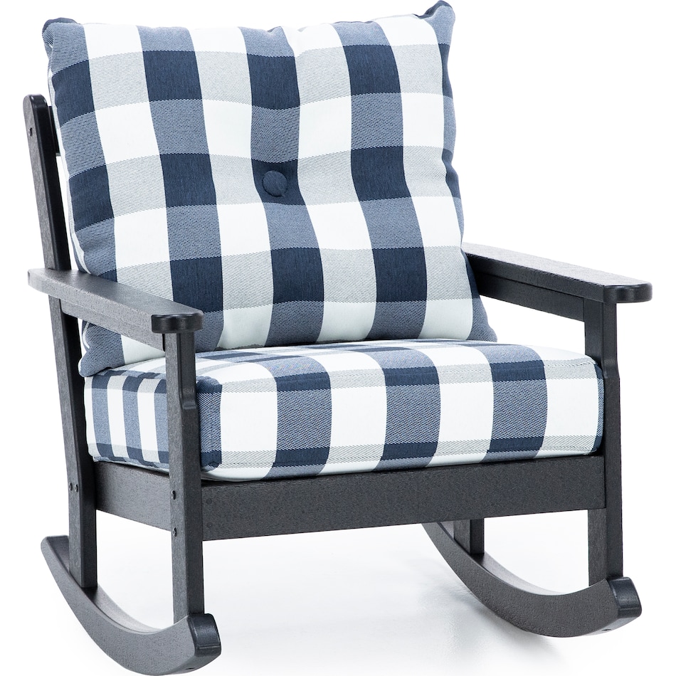 polywood black club chair pkg  