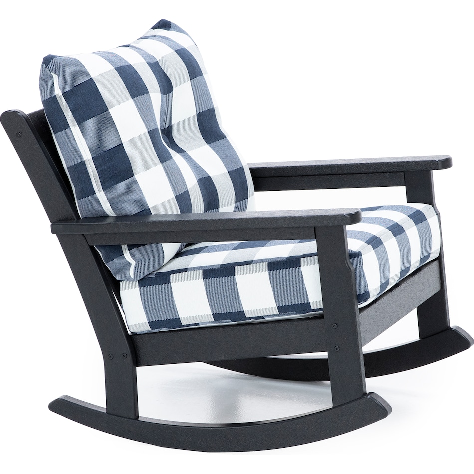 polywood black club chair pkg  