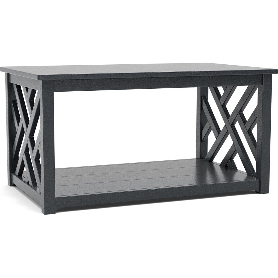 polywood black coffee table   