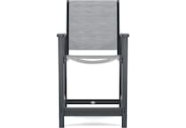 polywood black counter height arm chair   