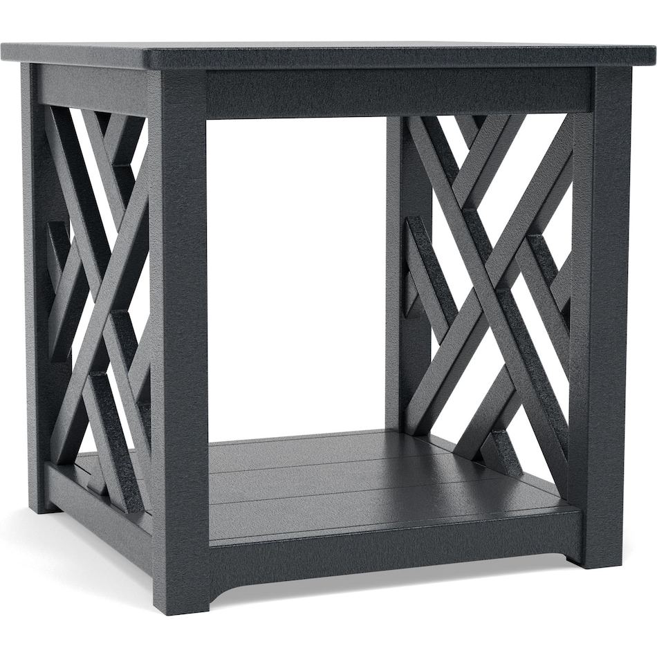 polywood black end table   