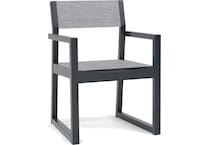 polywood black standard height arm chair   