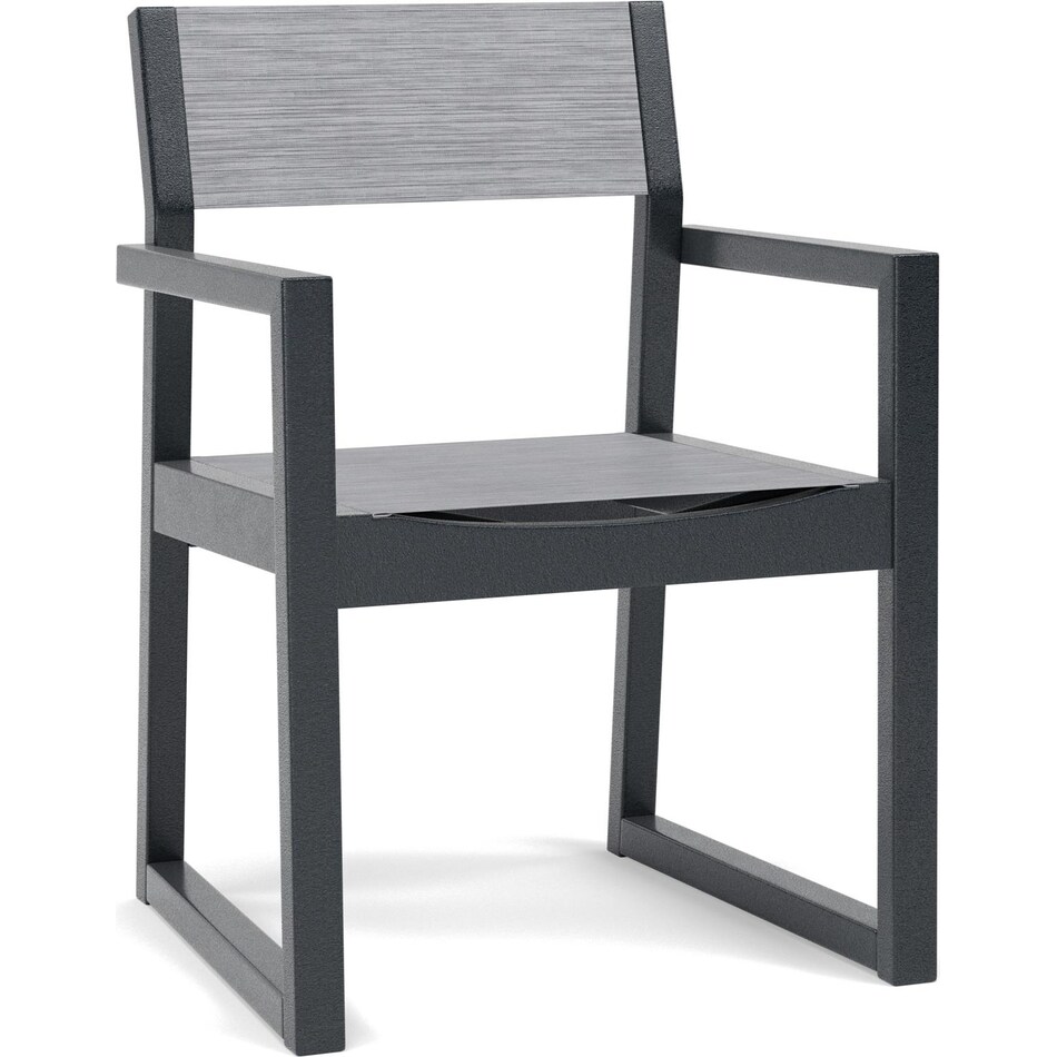 polywood black standard height arm chair   