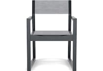 polywood black standard height arm chair   