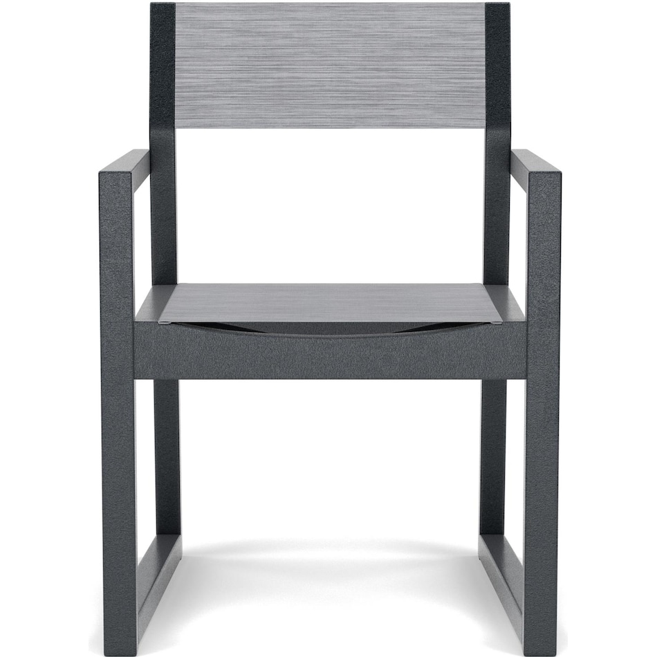 polywood black standard height arm chair   