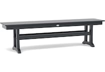 polywood black standard height bench   