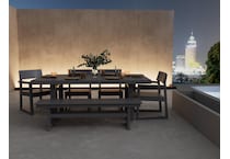 polywood black standard height bench lifestyle image   