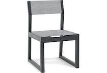 polywood black standard height side chair   