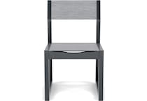 polywood black standard height side chair   