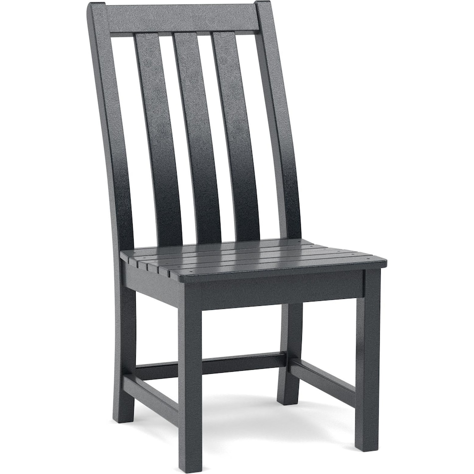 polywood black standard height side chair   