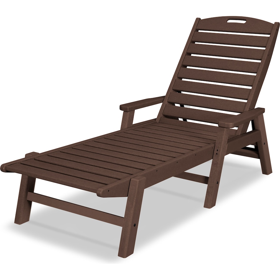 polywood brown chaise   