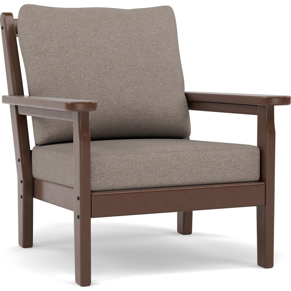 polywood brown club chair pkg  