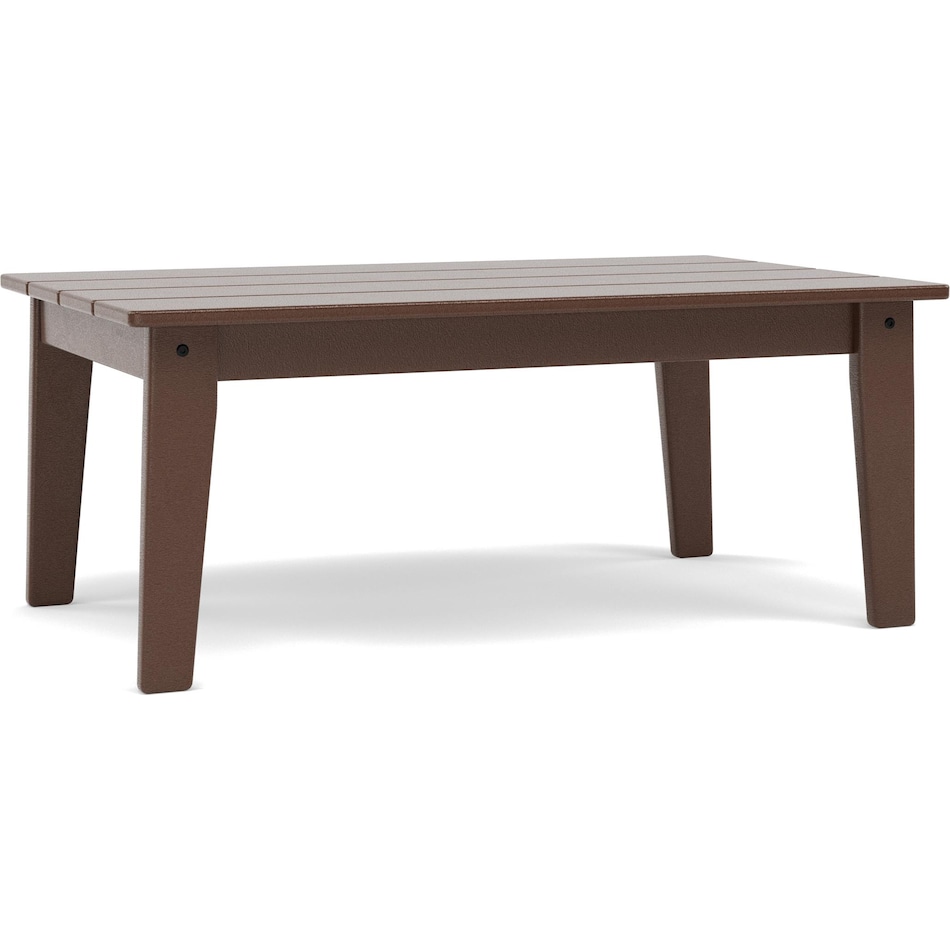 polywood brown coffee table   