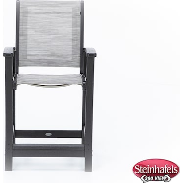 Coastal Sling Counter Height Chair in Vintage Coffee with Onyx Sling