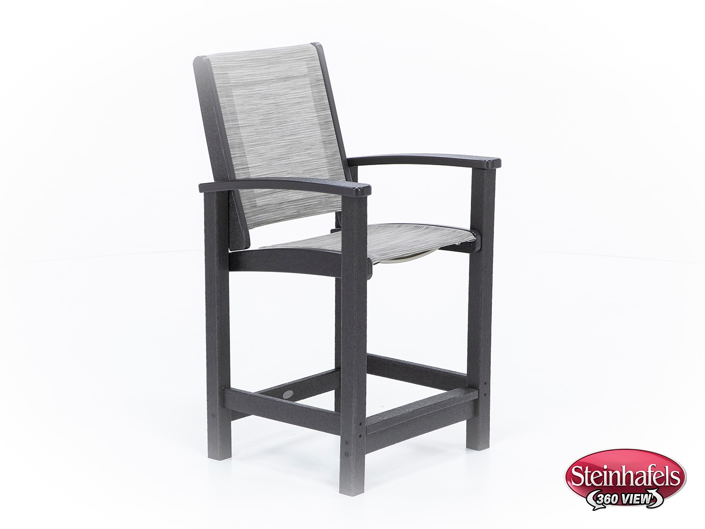 polywood brown counter height arm chair  image   