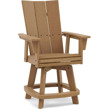 Modern Curveback Adirondack Swivel Counter Chair