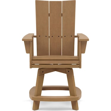Modern Curveback Adirondack Swivel Counter Chair