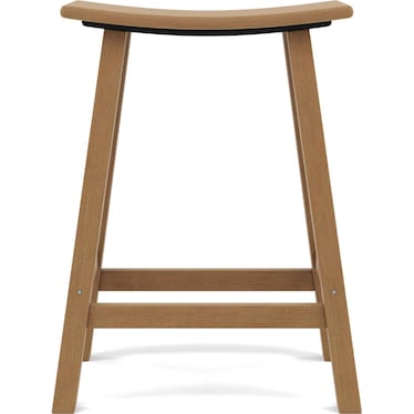 Traditional 24in Saddle Counter Stool in Natural