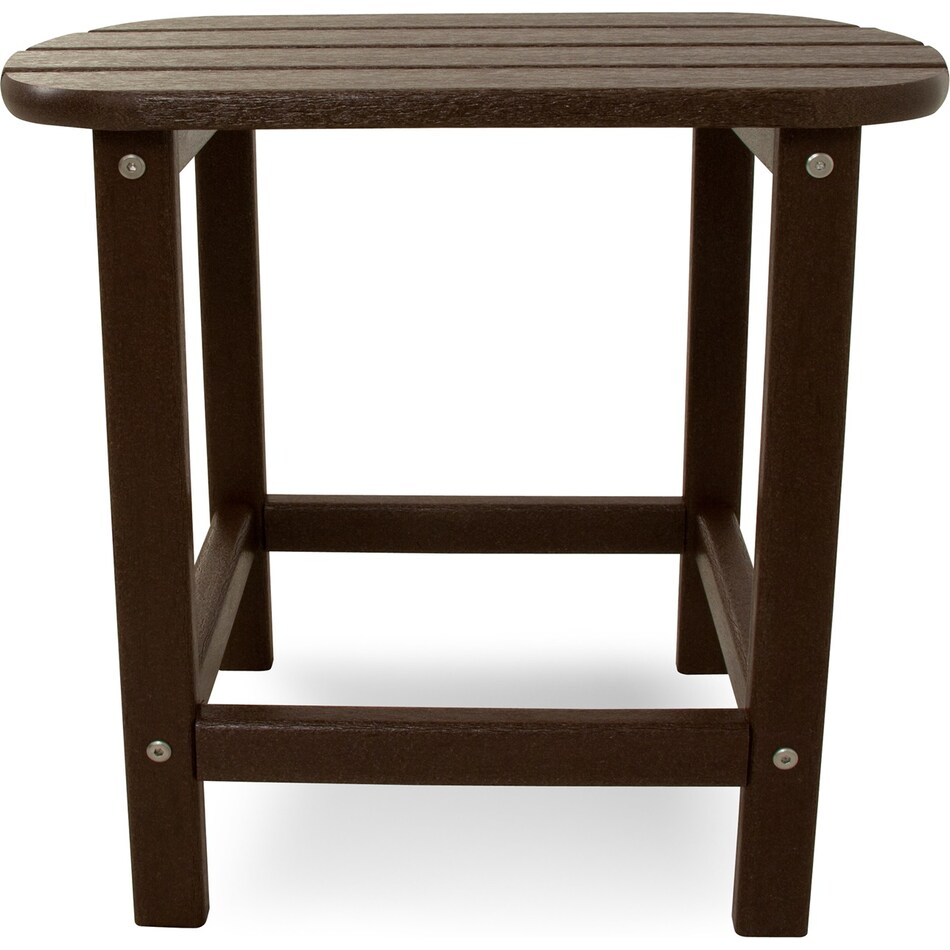 polywood brown end table   