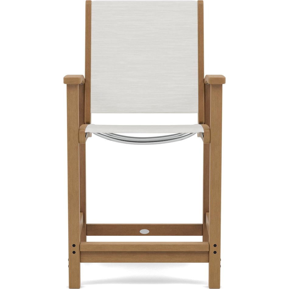 polywood brown standard height arm chair   