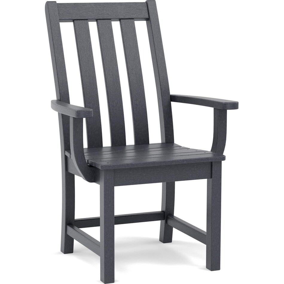 polywood brown standard height arm chair   