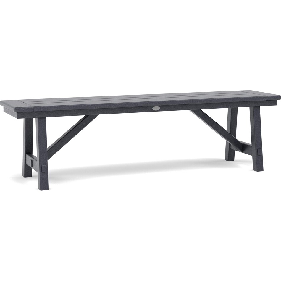 polywood brown standard height bench   