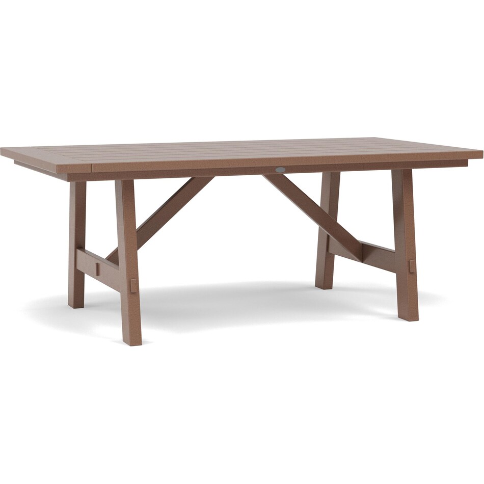 polywood brown standard height rectangle   