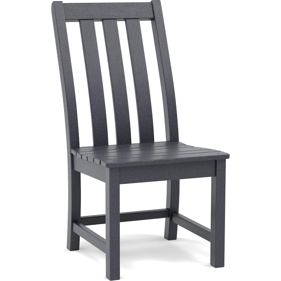 polywood brown standard height side chair   