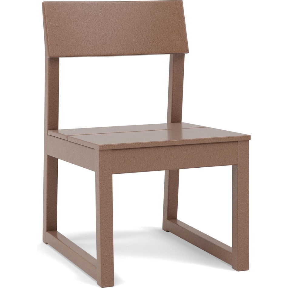 polywood brown standard height side chair   